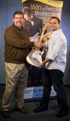 Mr. Simonson presenting prize to Winner