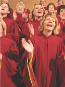 Group of choir singers