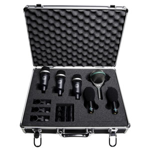 AKG Drum Mic Kit in Hard Case with foam interior