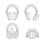 Audio-Technica ATH M50x Headphones top thumbnail
