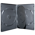 MediaSAFE 4-Disc Black Flip Tray DVD Case