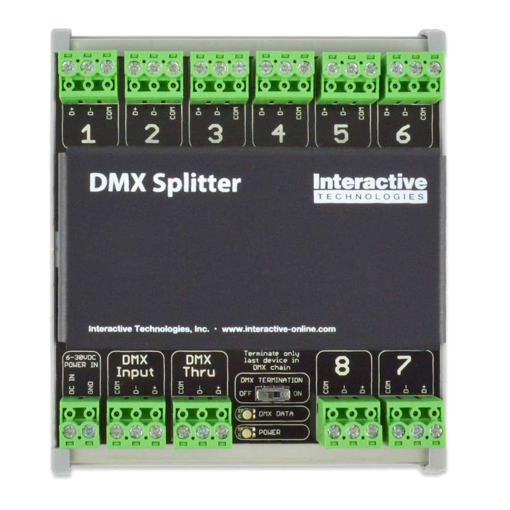 DIN Rail Splitter - DIN Rail DMX & RDM Splitter - ISP