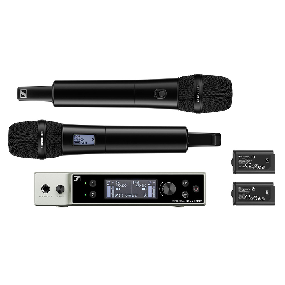 Sennheiser Evolution Wireless Digital EW-DX 835-S two channel wireless  handheld system w/ 2 mics