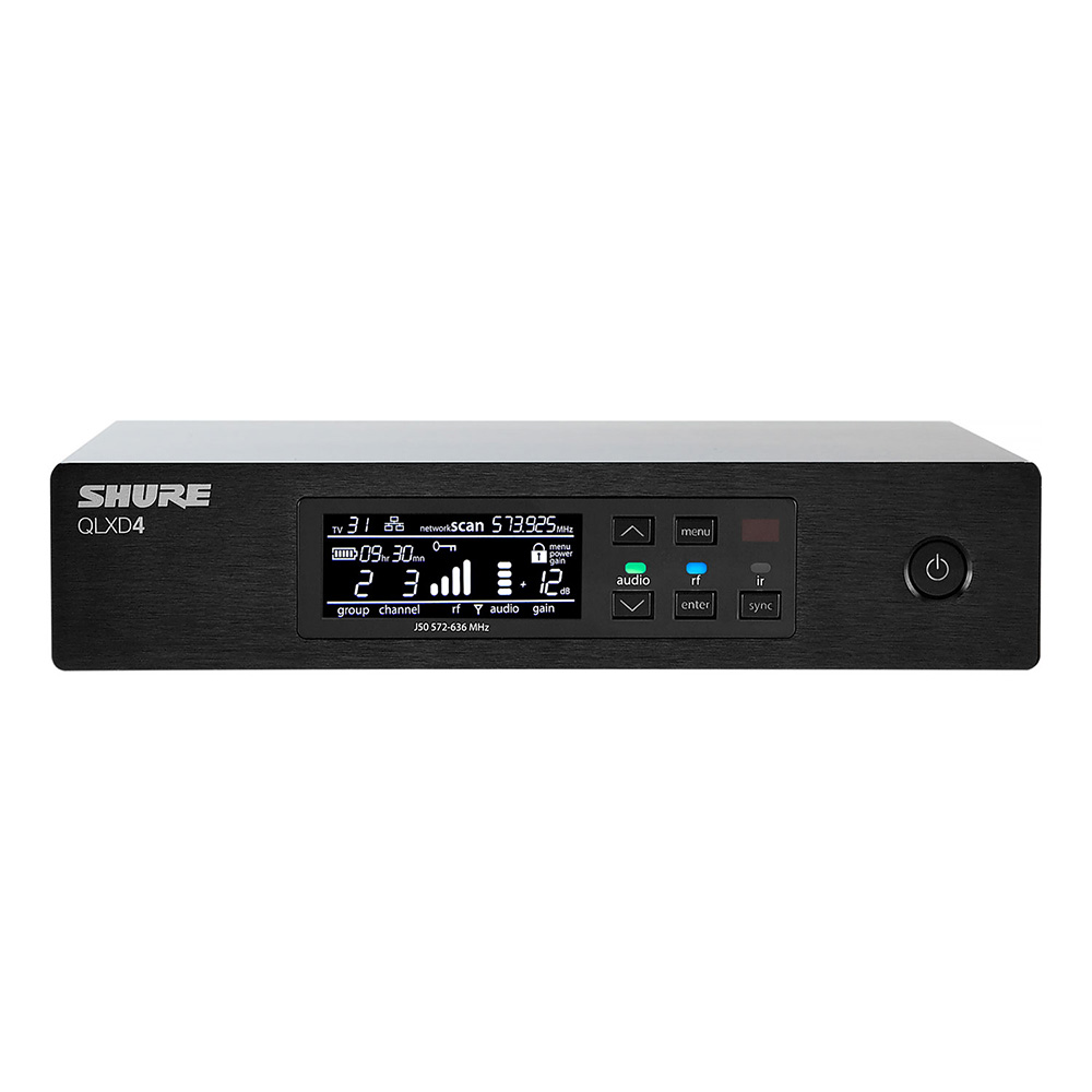 598　Shure　MHz)　Receiver　band　single-channel,　QLX-D　frequency　(534　Wireless　H50